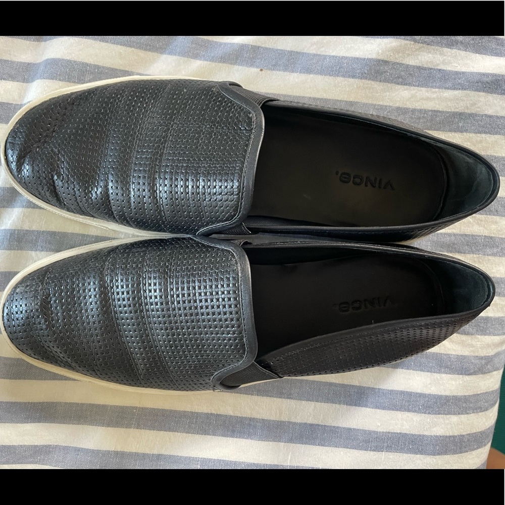 Vince black slip on sneakers, size 8.5 (EU 38.5)